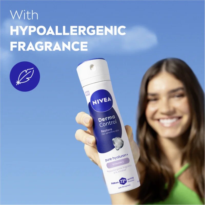 Nivea Derma Control Restore antiperspirant v pršilu za občutljivo kožo 150 ml
