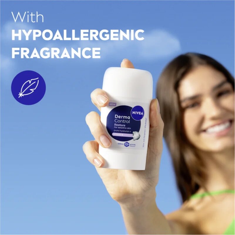 Nivea Derma Control Restore trdi antiperspirant za občutljivo kožo 50 ml