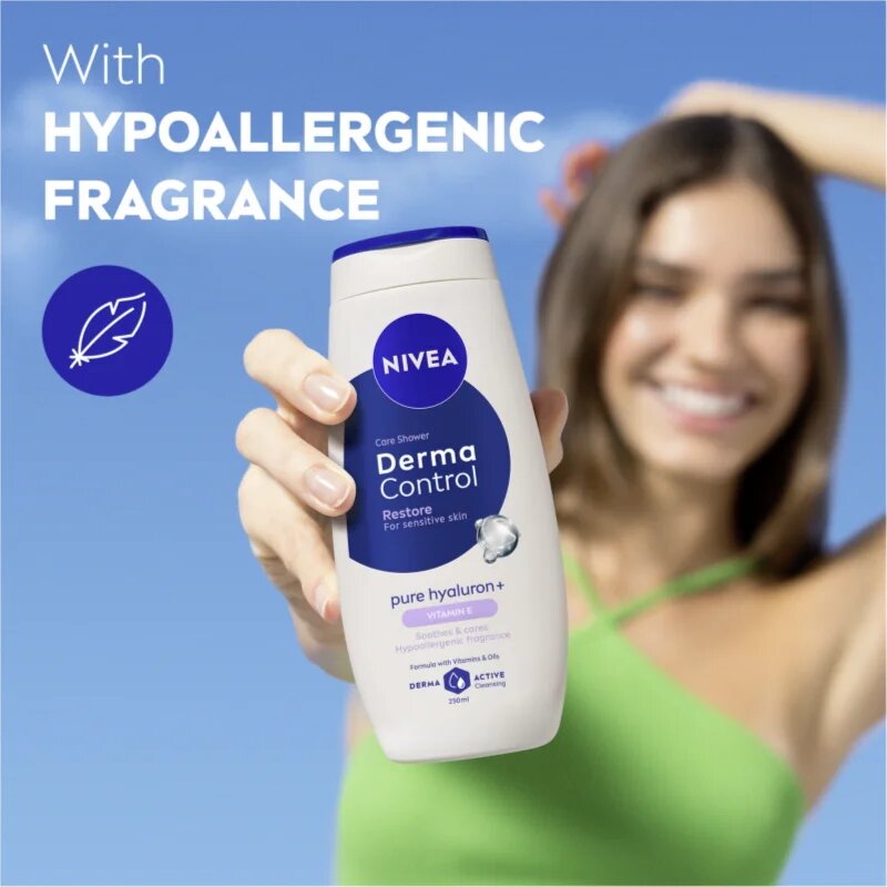 Nivea Derma Control Restore vlažilen gel za prhanje s hialuronsko kislino 250 ml