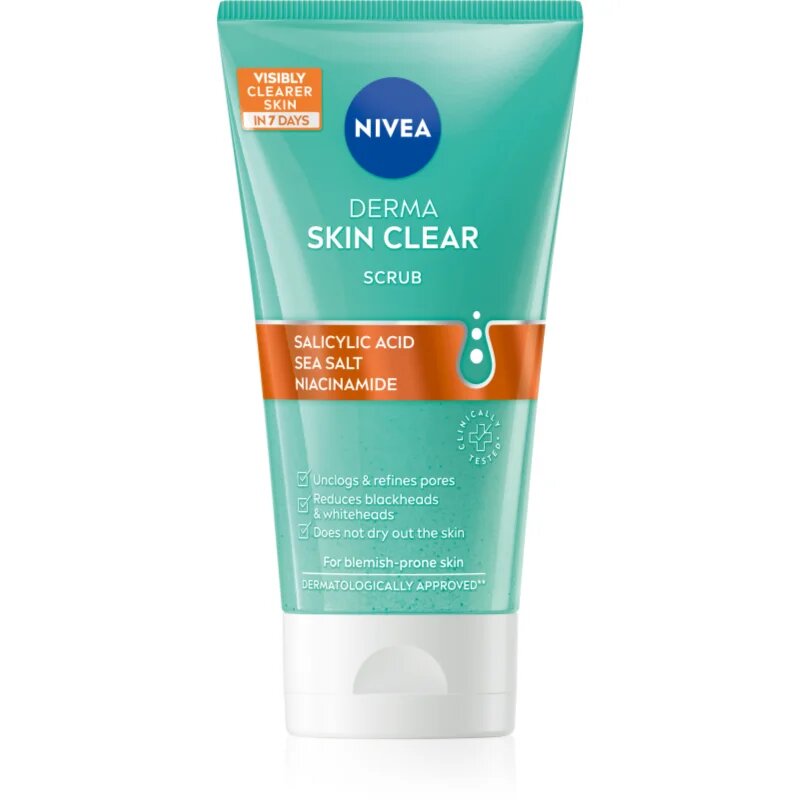 Nivea Derma Skin Clear čistilni piling za obraz 150 ml