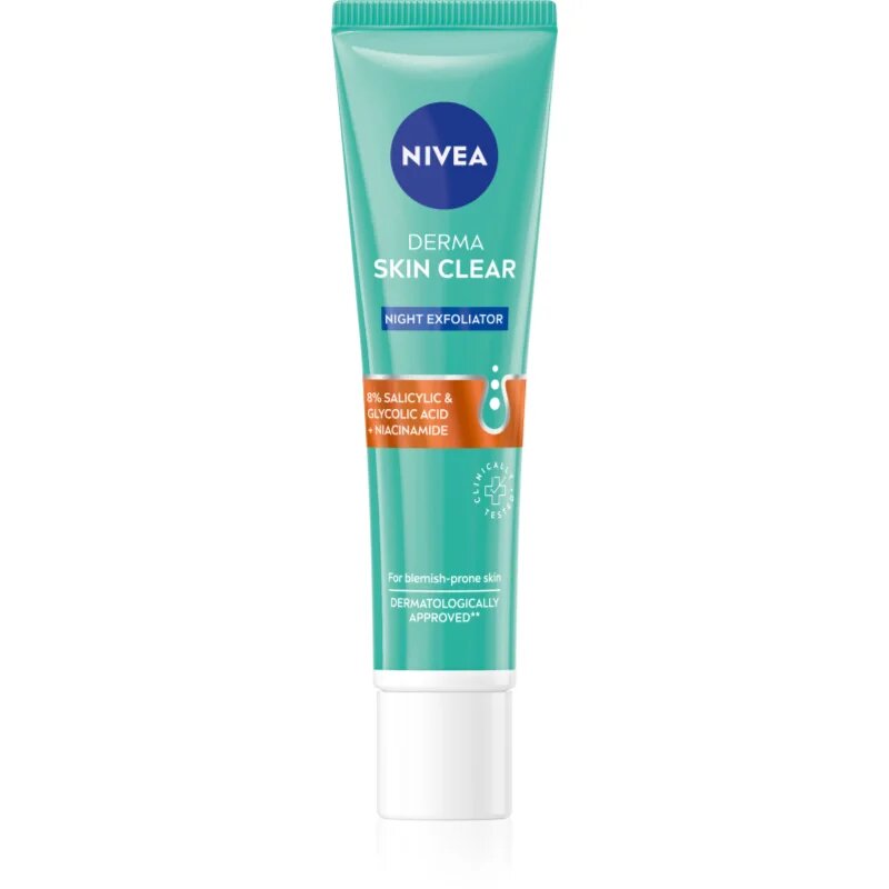 Nivea Derma Skin Clear nežni nočni piling 40 ml