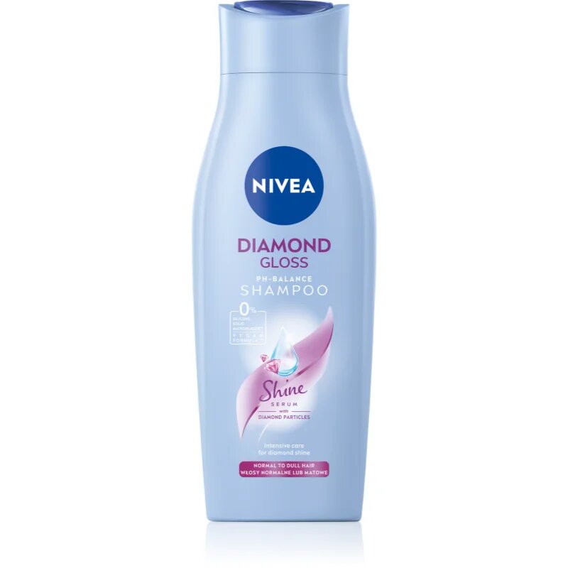 Nivea Diamond Gloss negovalni šampon za utrujene lase brez sijaja 400 ml