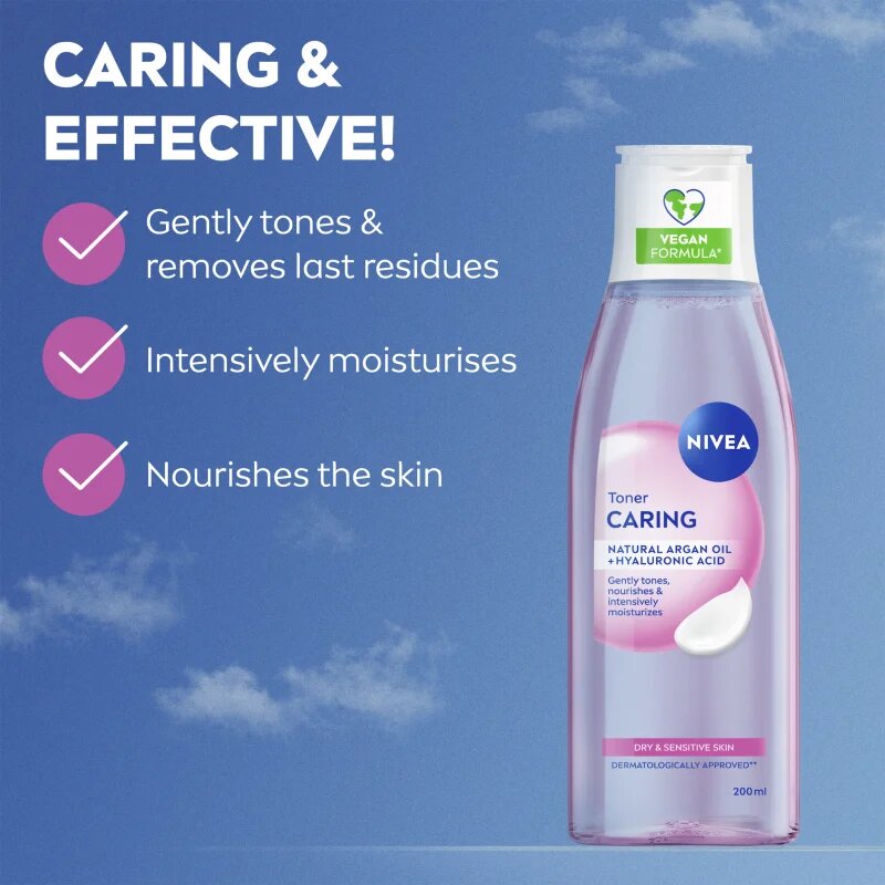 Nivea Face Cleansing čistilna voda za obraz za suho in občutljivo kožo 200 ml