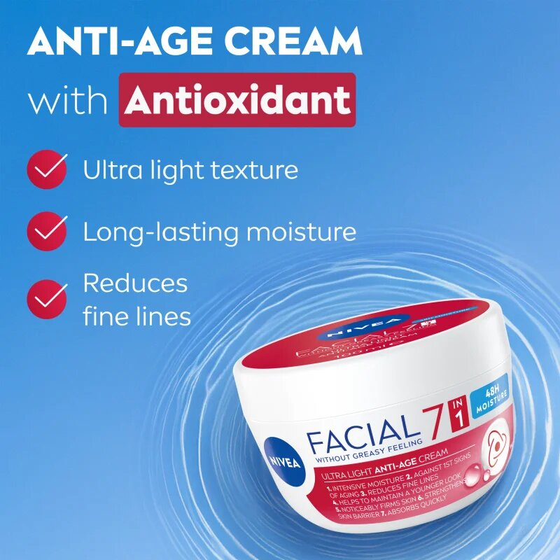 Nivea Facial Anti-Age krema za obraz proti prvim znakom staranja 7 v 1 100 ml
