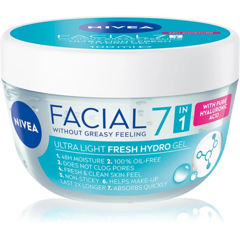 Nivea Facial Plumping Hydro Gel vlažilni gel za obraz s hialuronsko kislino 100 ml