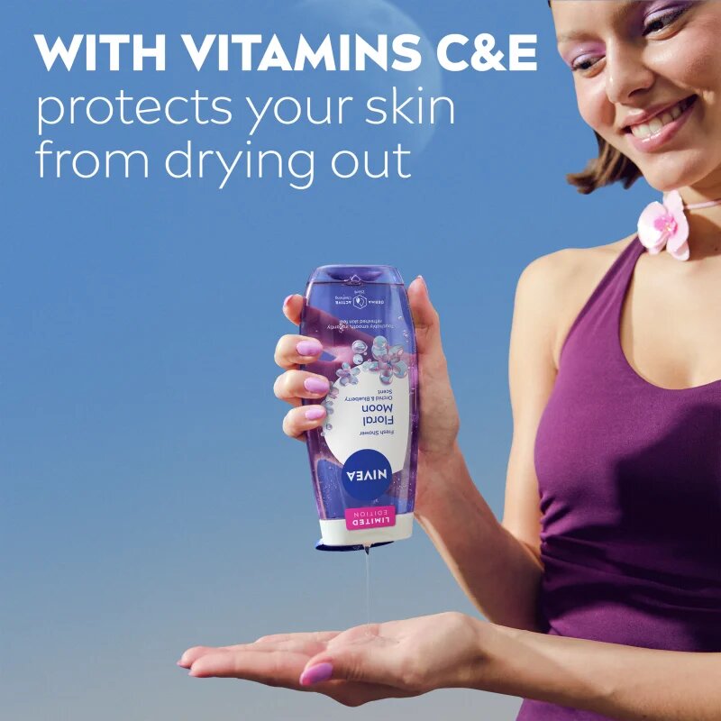 Nivea Floral Moon osvežujoč gel za prhanje omejena izdaja 250 ml