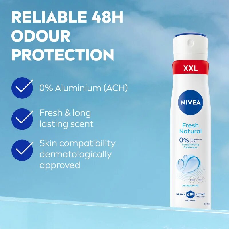 Nivea Fresh Natural deodorant v pršilu za ženske 250 ml