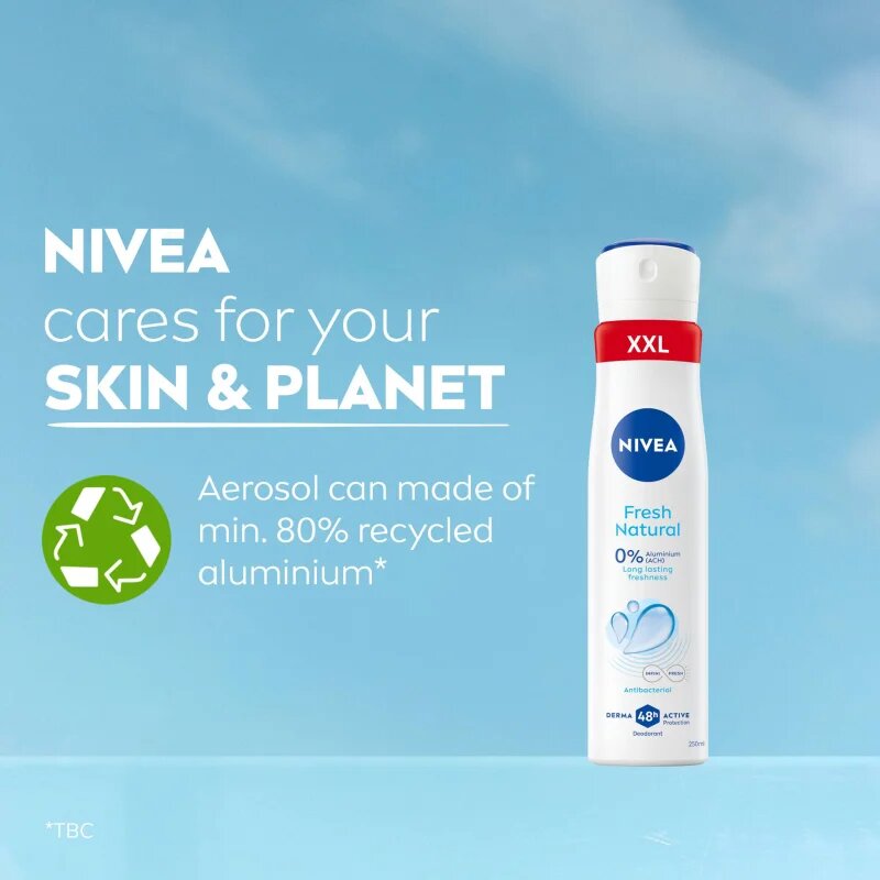 Nivea Fresh Natural deodorant v pršilu za ženske 250 ml