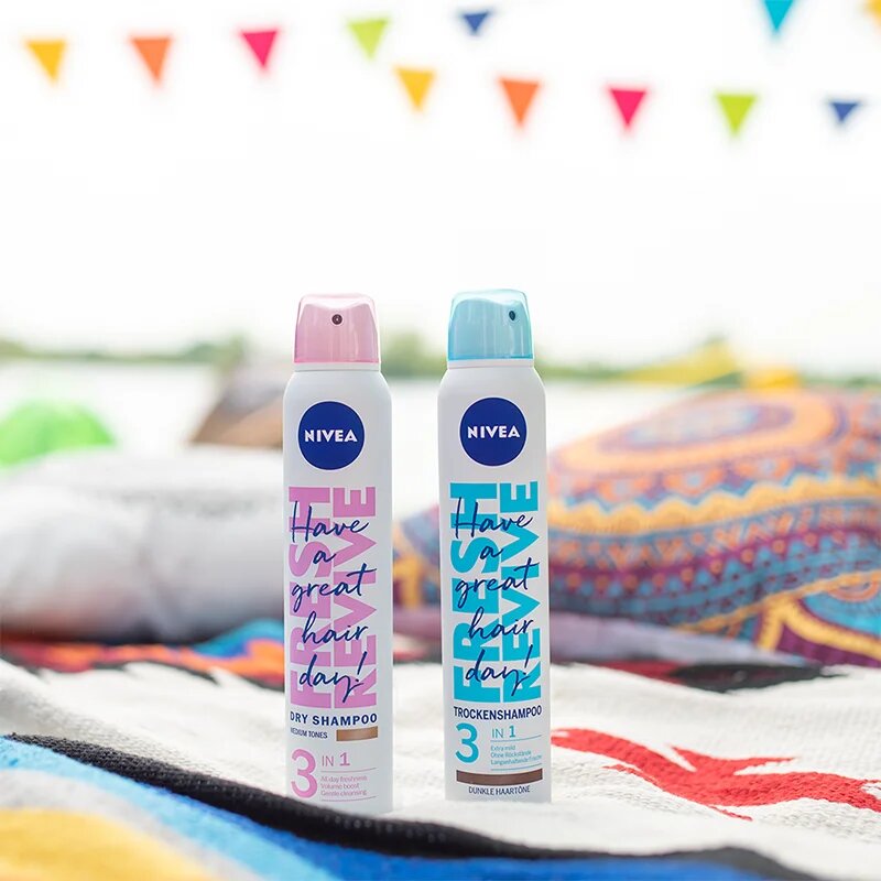 Nivea Fresh Revive suhi šampon za povečanje volumna Medium Tones 200 ml