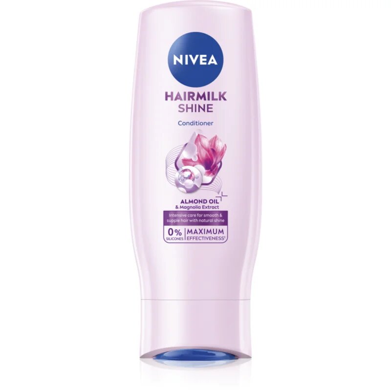 Nivea Hairmilk Natural Shine negovalni balzam 200 ml