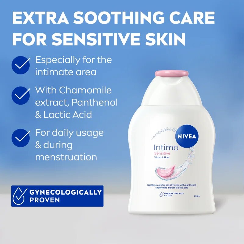 Nivea Intimo Sensitive emulzija za intimno higieno 250 ml