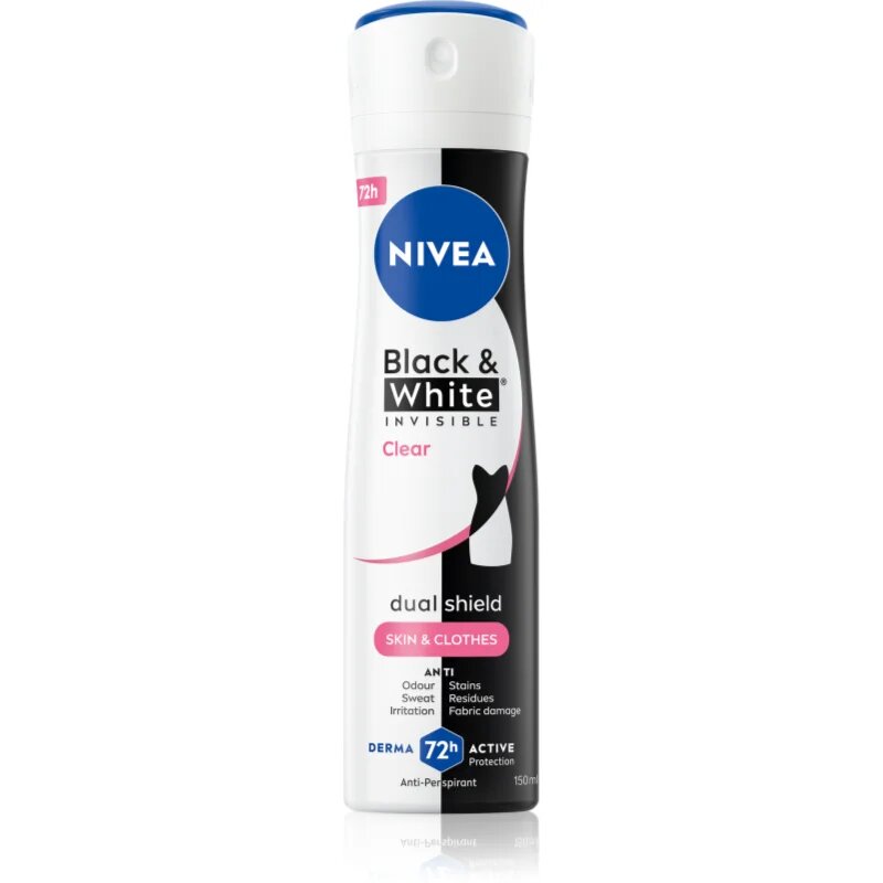 Nivea Invisible Black & White Clear antiperspirant v pršilu za ženske 150 ml