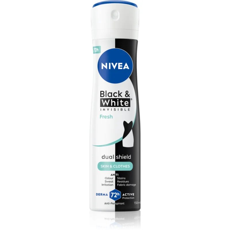 Nivea Invisible Black & White Fresh antiperspirant v pršilu za ženske 150 ml