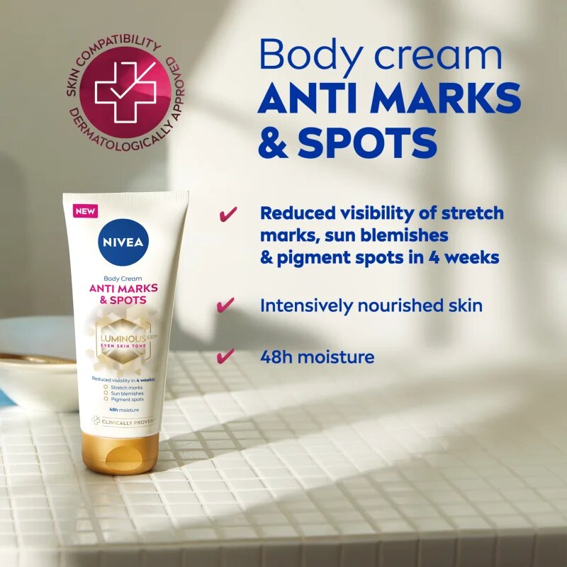 Nivea Luminous 630 hranilna krema za telo proti strijam 200 ml