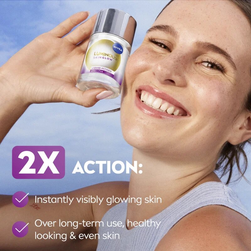 Nivea Luminous 630 Skin Glow gladilna nega za osvetlitev kože 100 ml