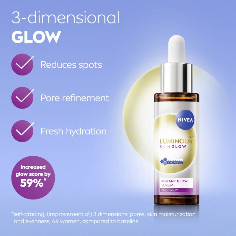 Nivea Luminous 630 Skin Glow posvetlitveni serum za obraz 15 ml