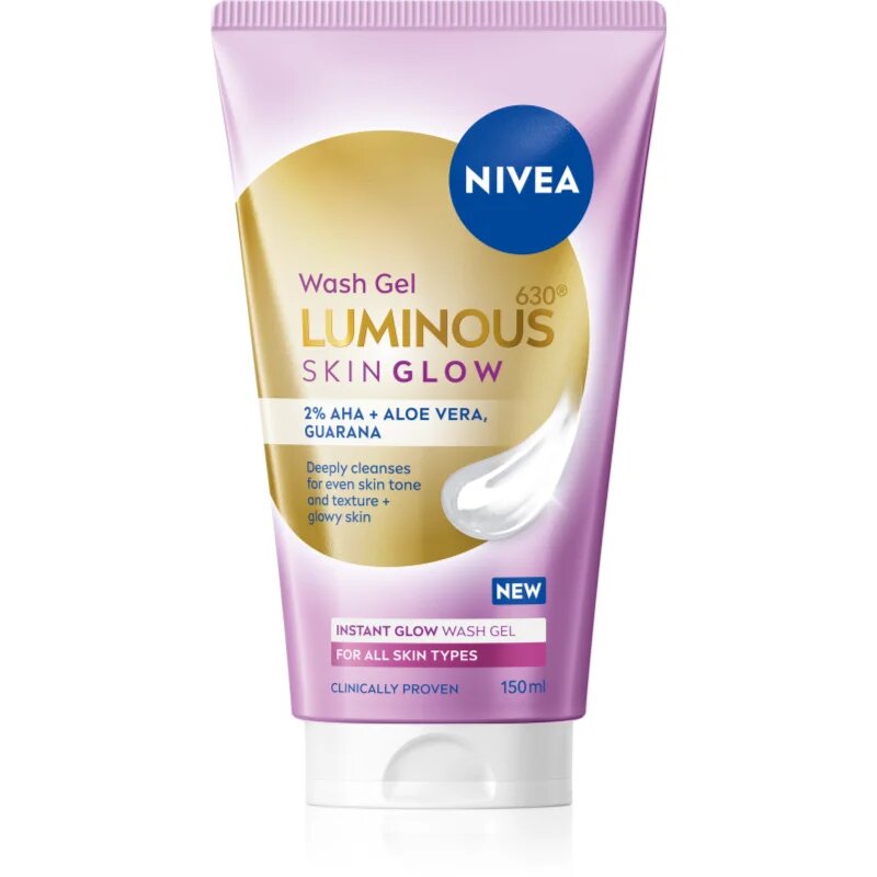Nivea Luminous Skin Glow čistilni gel za obraz za osvetlitev kože 150 ml