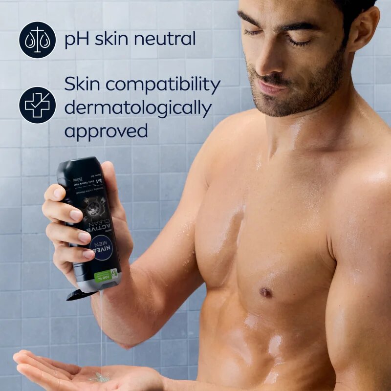 Nivea MEN Active Clean gel za prhanje za moške 887 ml