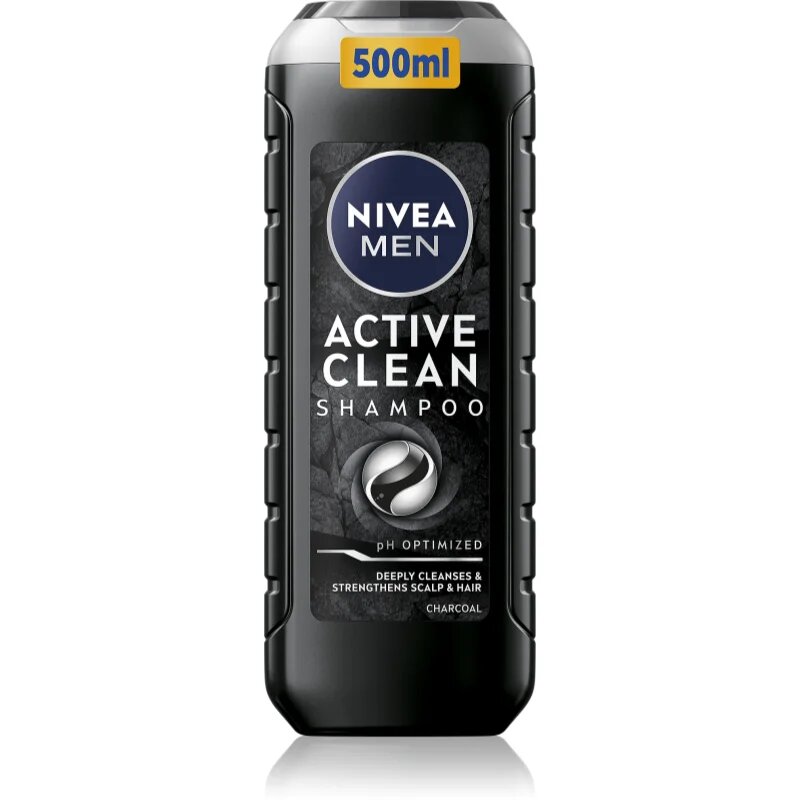 Nivea MEN Active Clean globinsko čistilni šampon z aktivnim ogljem 500 ml