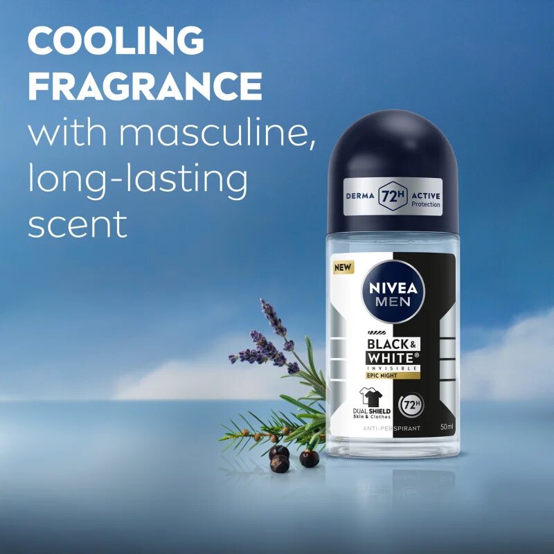 Nivea MEN Black & White Epic Night anti-transpirant roll-on 72 ur 50 ml