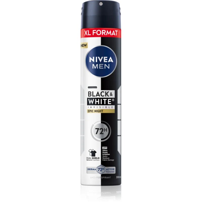 Nivea MEN Black & White Epic Night antiperspirant v pršilu za moške 200 ml