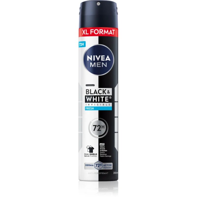 Nivea MEN Black & White Fresh antiperspirant v pršilu 200 ml