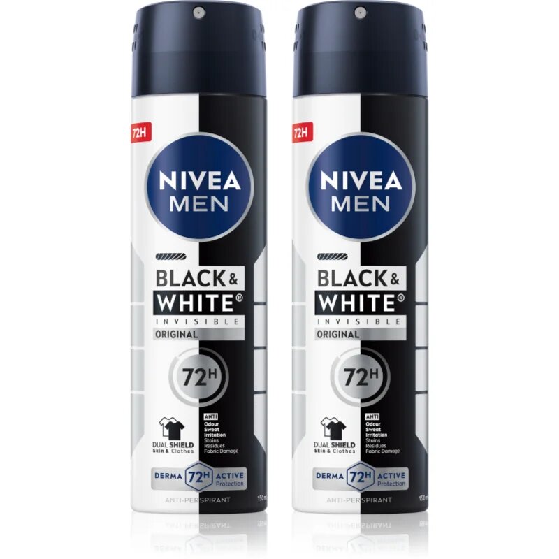 Nivea MEN Black & White Invisible Original antiperspirant v pršilu ugodno pakiranje