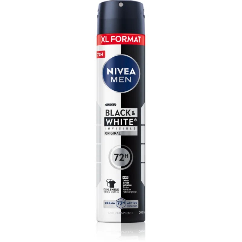 Nivea Men Black & White Invisible Original antiperspirant v pršilu za moške 200 ml