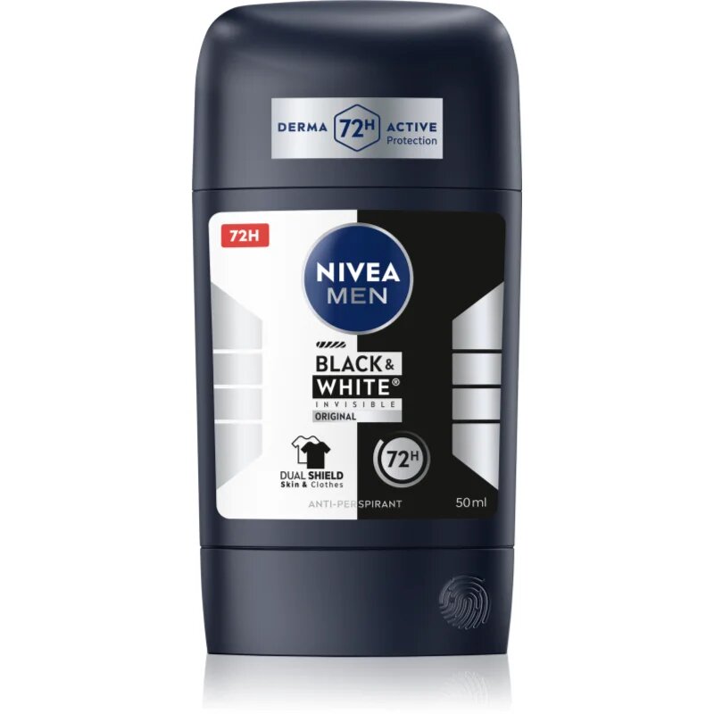 Nivea MEN Black & White Invisible Original trdi antiperspirant za moške 50 ml