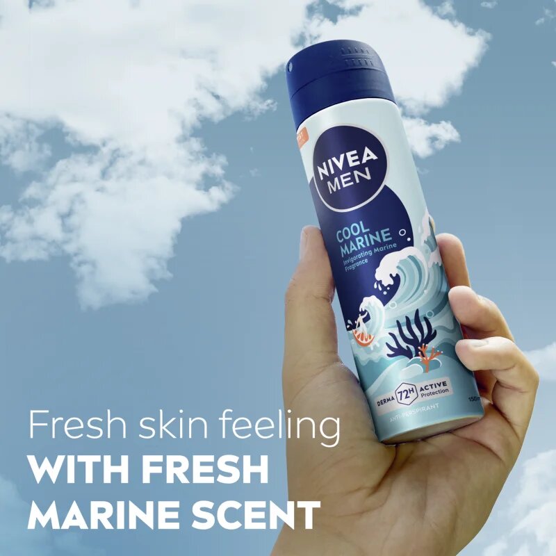 Nivea MEN Cool Marine antiperspirant v pršilu 150 ml