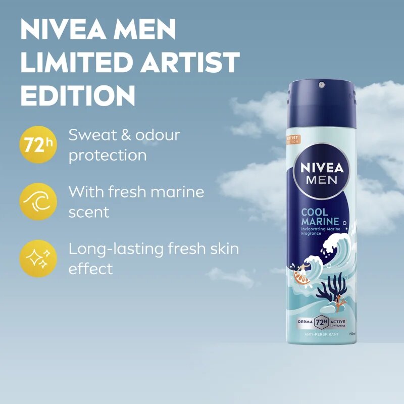 Nivea MEN Cool Marine antiperspirant v pršilu 150 ml