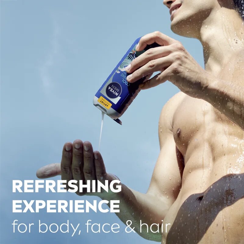 Nivea MEN Cool Marine gel za prhanje za telo in lase 250 ml