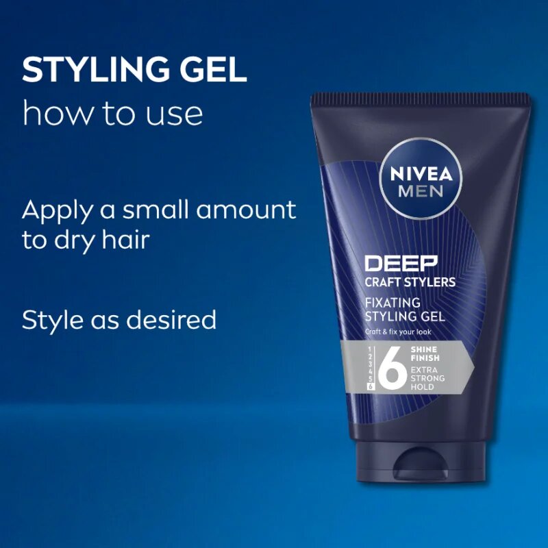 Nivea MEN Craft Stylers stiling gel za gladke in sijoče lase 150 ml
