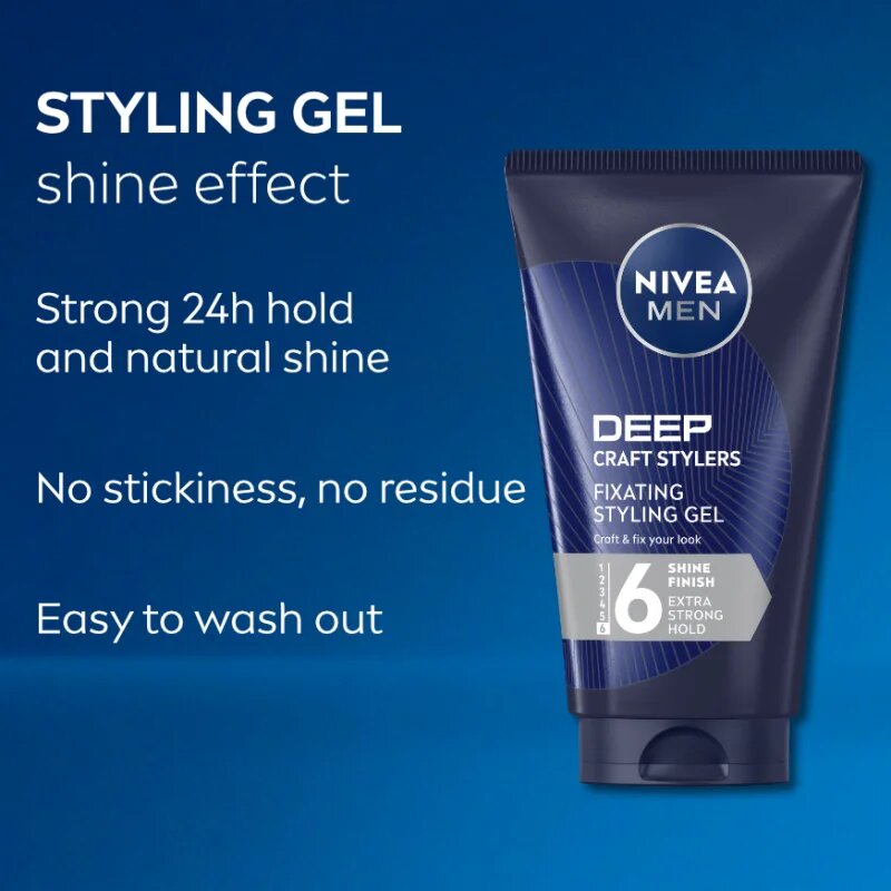 Nivea MEN Craft Stylers stiling gel za gladke in sijoče lase 150 ml