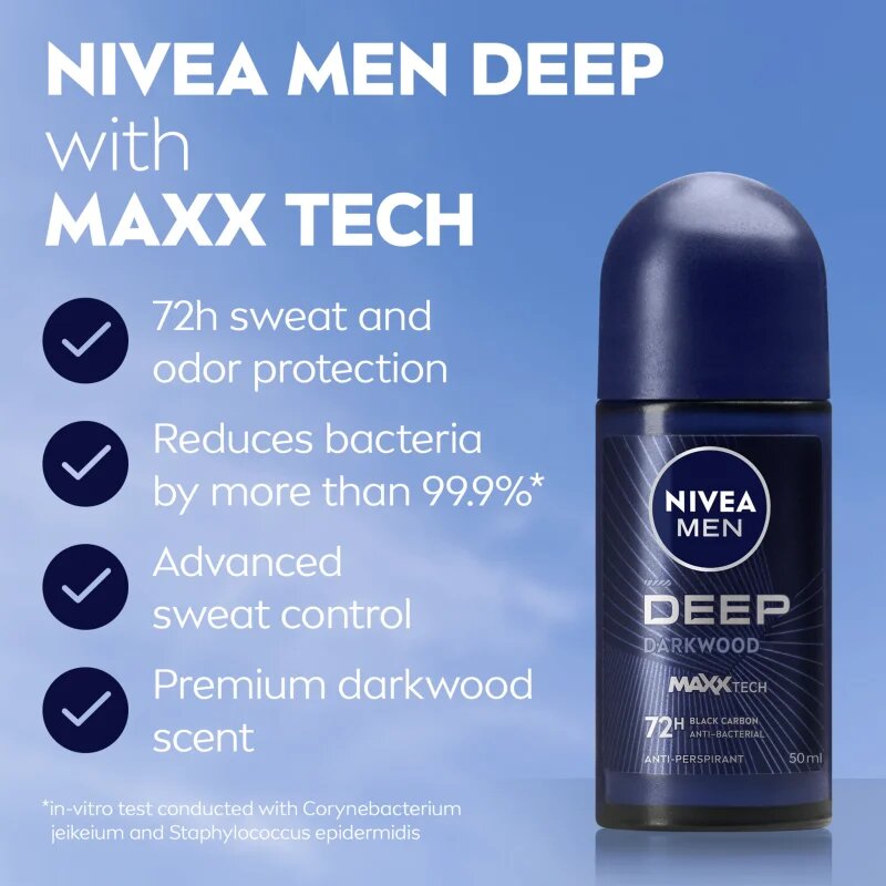 Nivea MEN Deep anti-transpirant roll-on za moške 50 ml