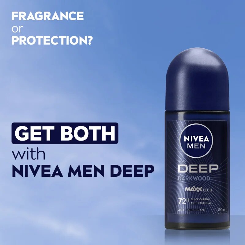 Nivea MEN Deep anti-transpirant roll-on za moške 50 ml