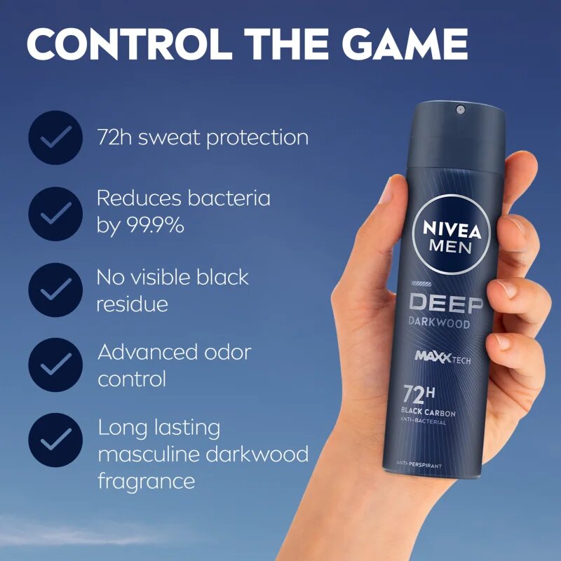 Nivea MEN Deep antiperspirant v pršilu za moške 200 ml