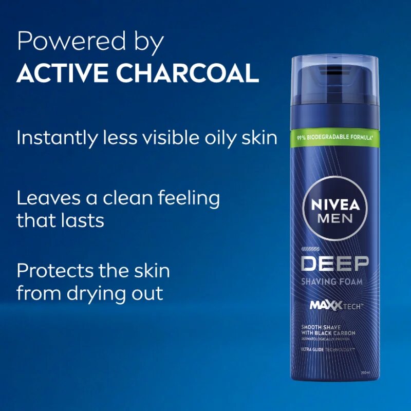 Nivea MEN Deep pena za britje za moške 200 ml