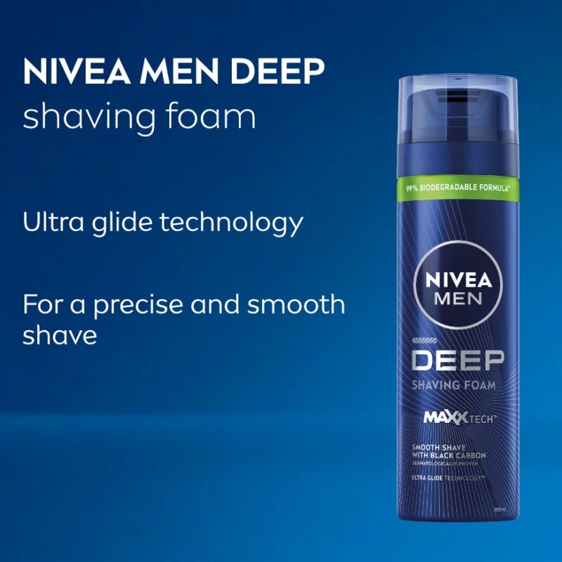 Nivea MEN Deep pena za britje za moške 200 ml