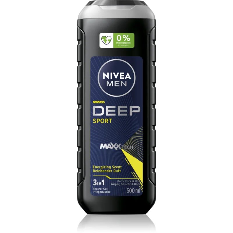 Nivea MEN Deep Sport poživitveni gel za prhanje za moške 500 ml