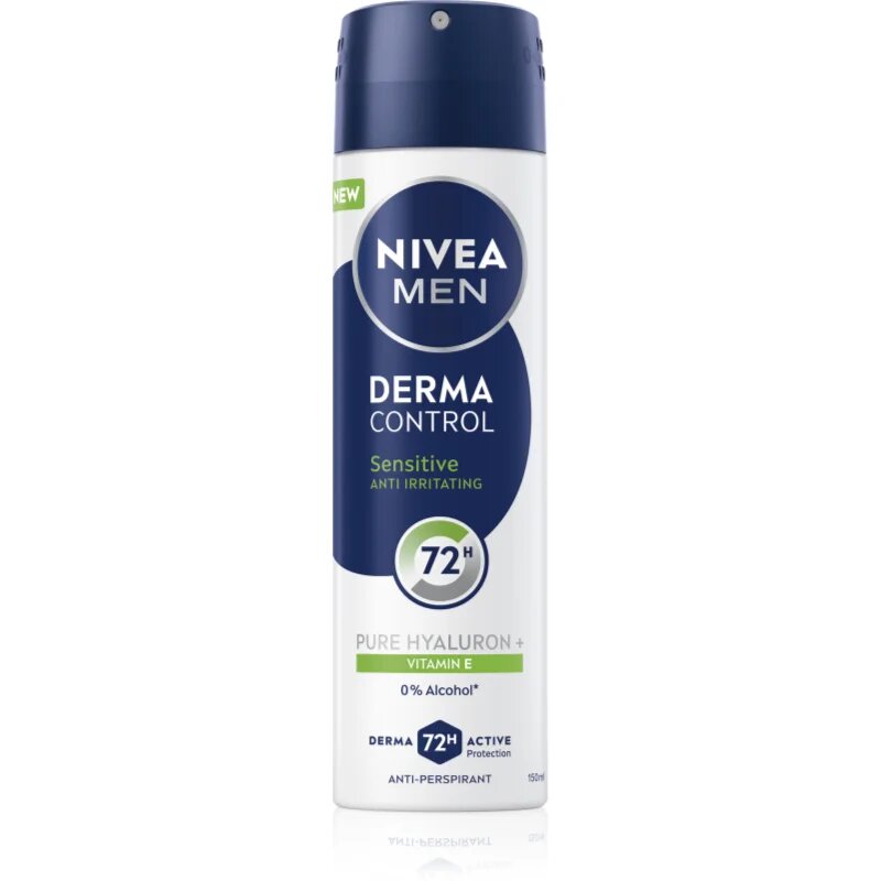 Nivea MEN Derma Control Sensitive antiperspirant v pršilu za občutljivo kožo 150 ml