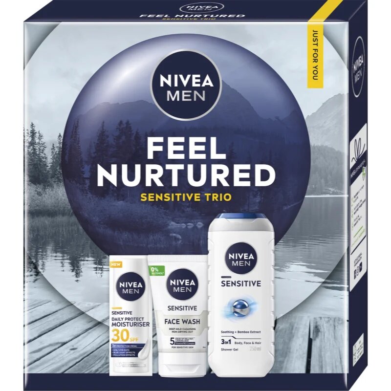 Nivea MEN Feel Nurtured darilni set za telo in obraz