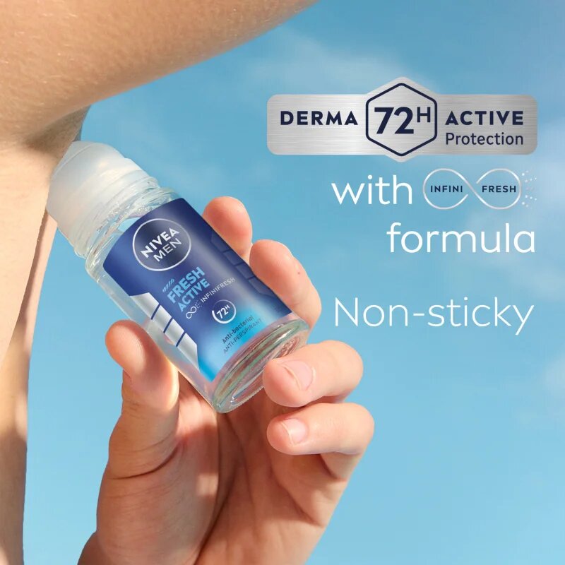 Nivea MEN Fresh Active anti-transpirant roll-on za moške 50 ml
