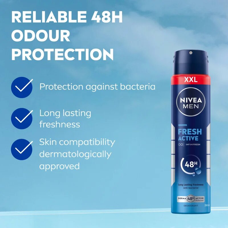 Nivea MEN Fresh Active deodorant v pršilu 250 ml