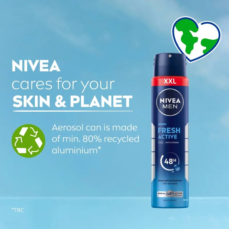 Nivea MEN Fresh Active deodorant v pršilu 250 ml