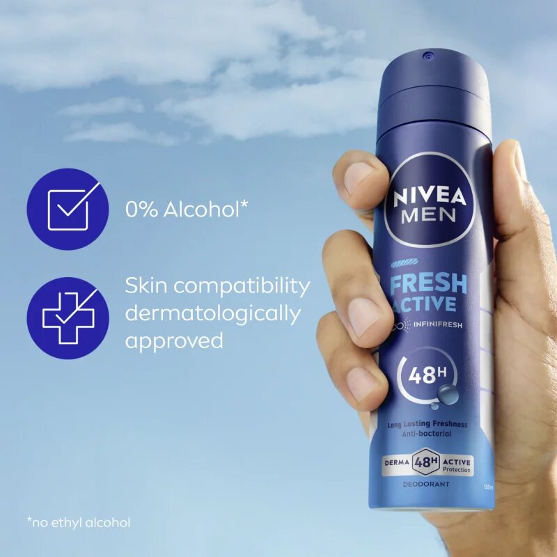 Nivea MEN Fresh Active deodorant v pršilu za moške 200 ml