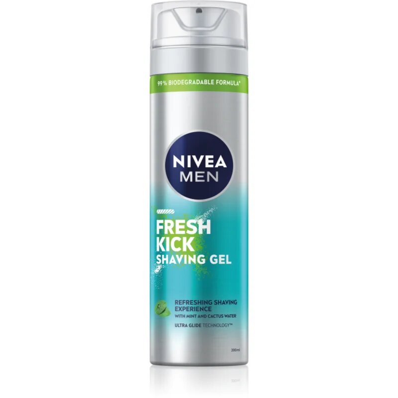 Nivea MEN Fresh Kick gel za britje za moške 200 ml