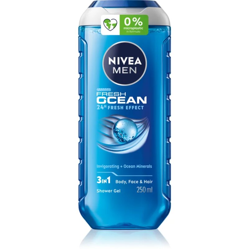 Nivea MEN Fresh Ocean poživitveni gel za prhanje za moške 250 ml