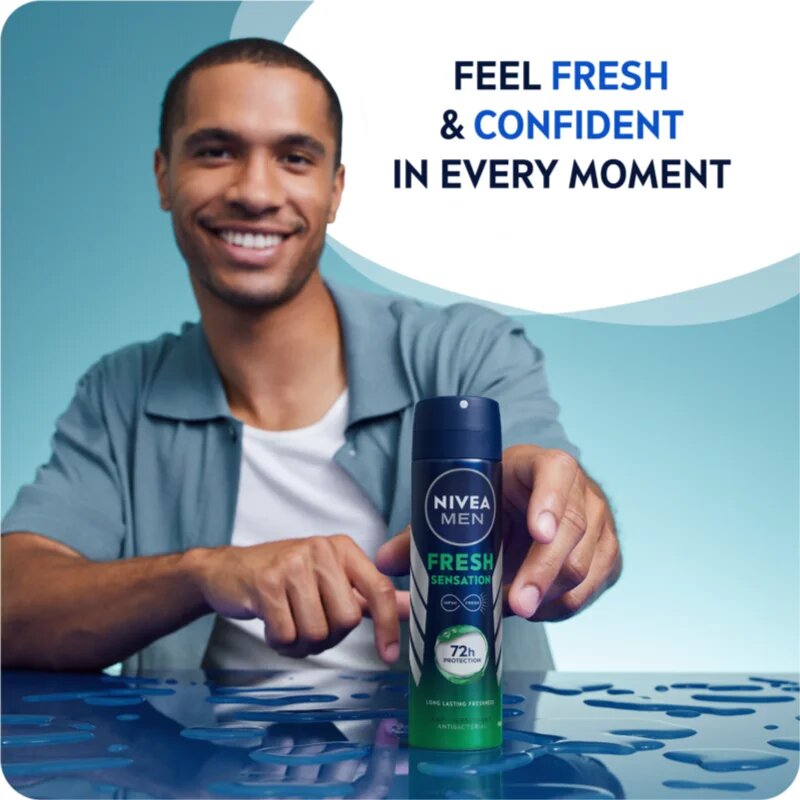 Nivea MEN Fresh Sensation antiperspirant v pršilu 72 ur za moške 150 ml