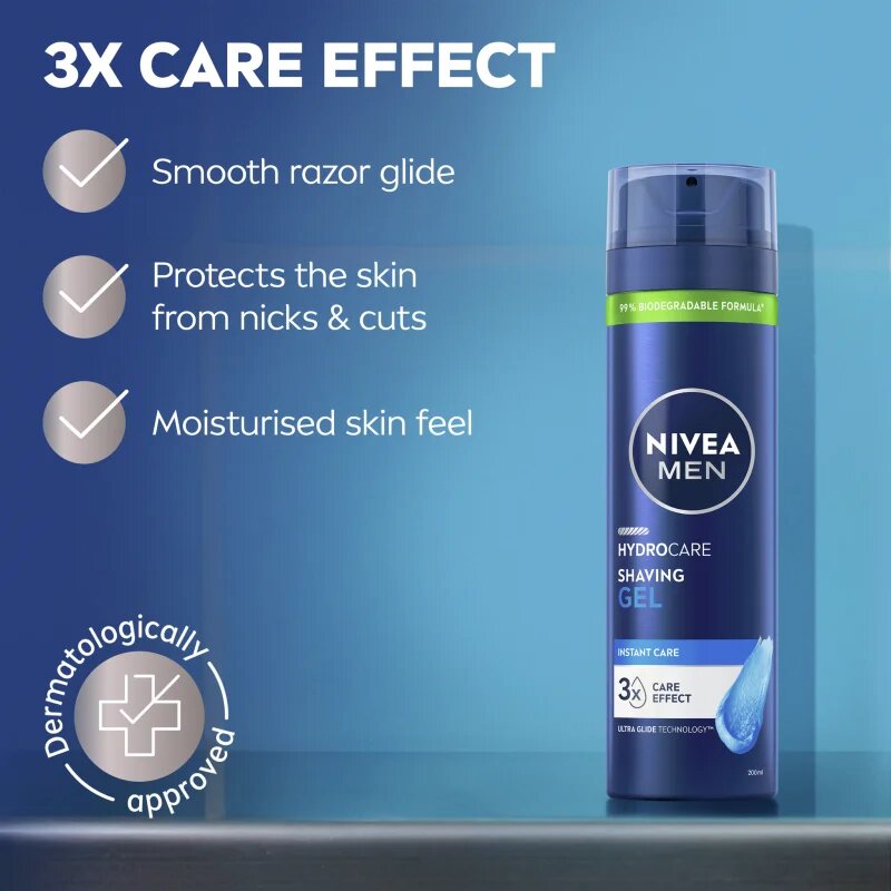 Nivea MEN Hydrocare gel za britje 200 ml